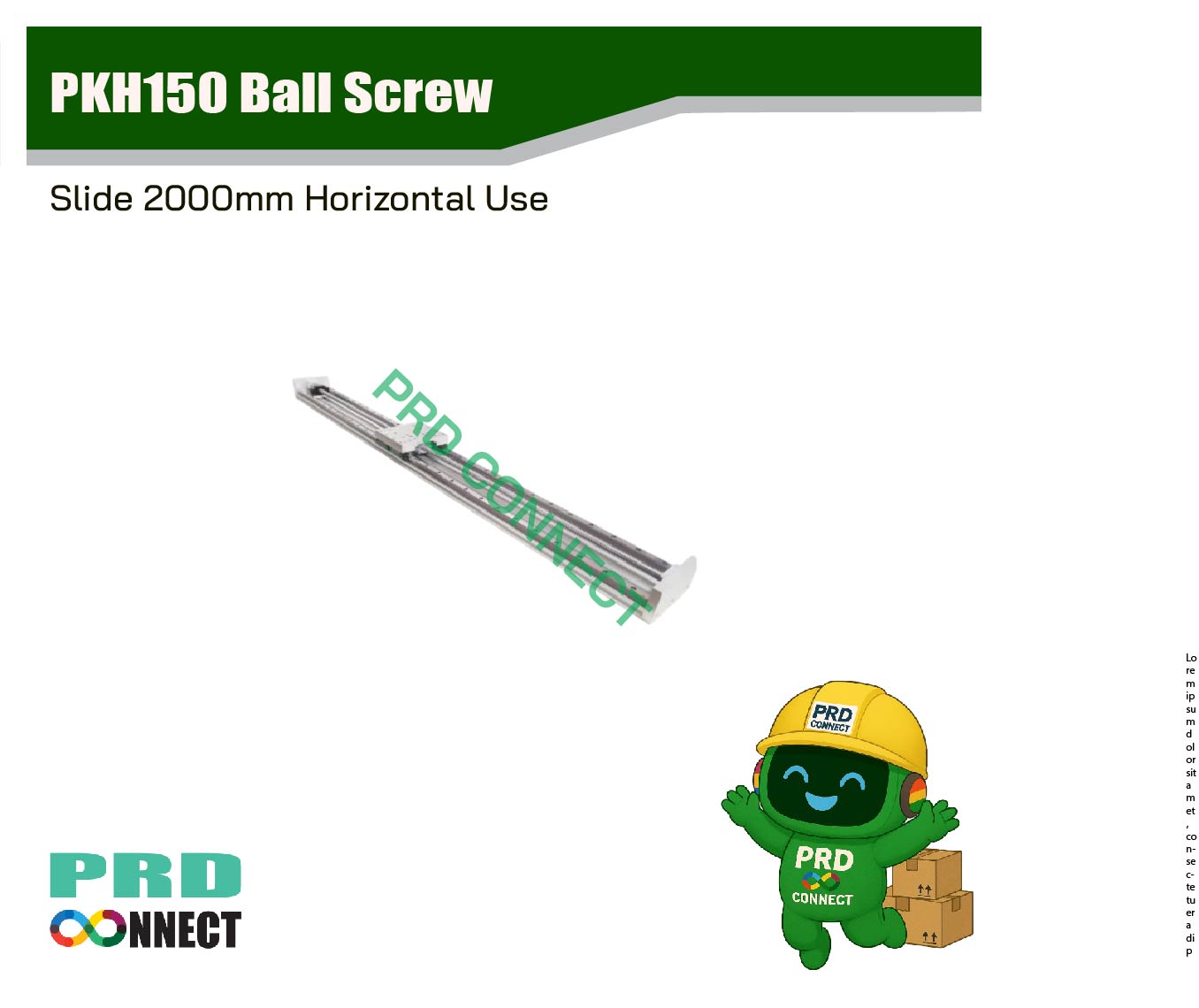 PKH150 BALL SCREW SLIDE 2000MM HORIZONTAL USE