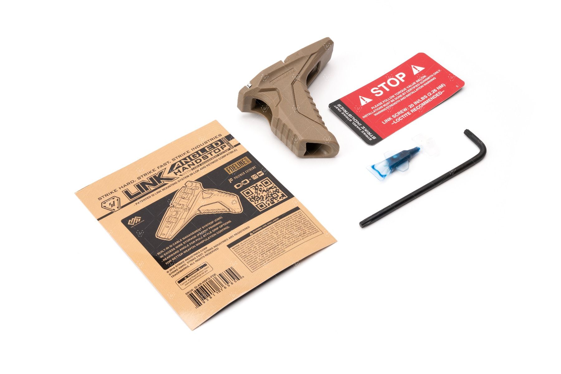 STRIKE INDUSTRIES - LINK Angled HandStop with Cable Management System® (สีFDE)