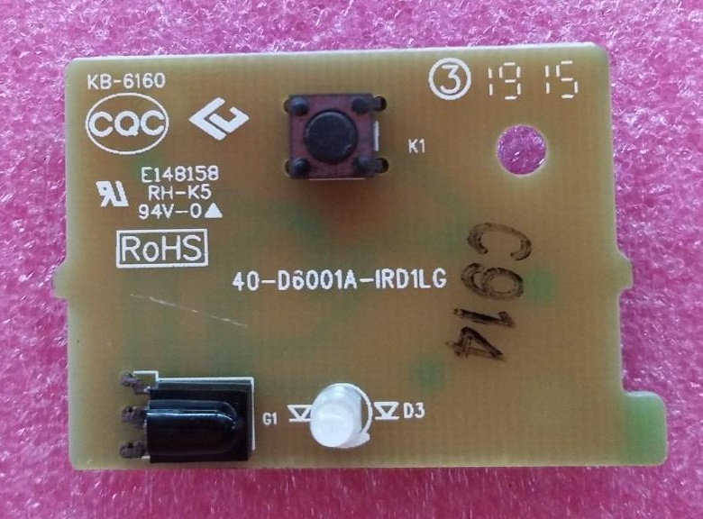 ตัวรับสัญญาณ รีโมทย์ TCL (ทีซีแอล) ของแท้ถอดจากเครื่อง รุ่น LED55SE5000 พาร์ท40-D6001A-IRD1LG