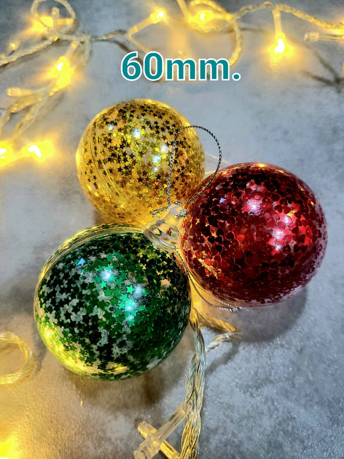 บอลคริสต์มาสคริสต์มาสประดับ ขนาด 60cm./โหล
