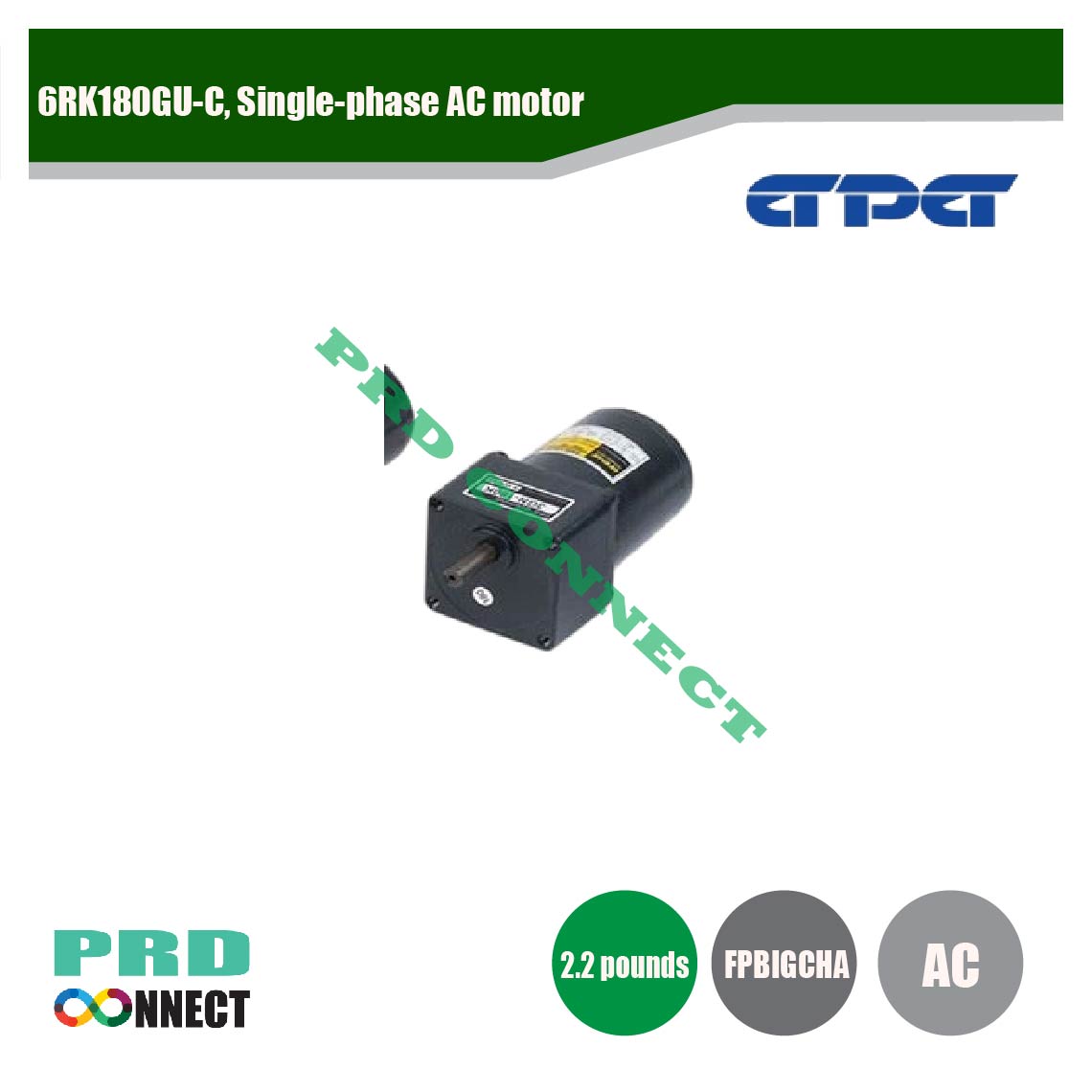 GPG 6RK180GU-C, SINGLE-PHASE AC MOTOR