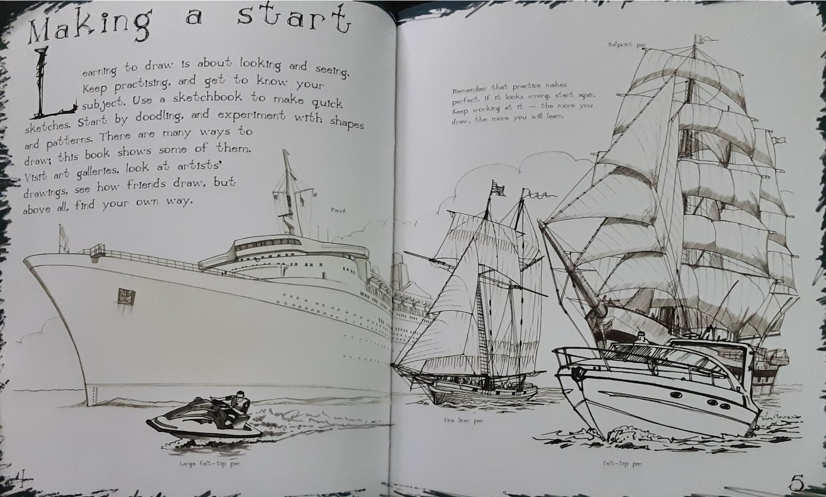 DRAWING BOOK** 🍓🍓HOW TO DRAW SHIPS