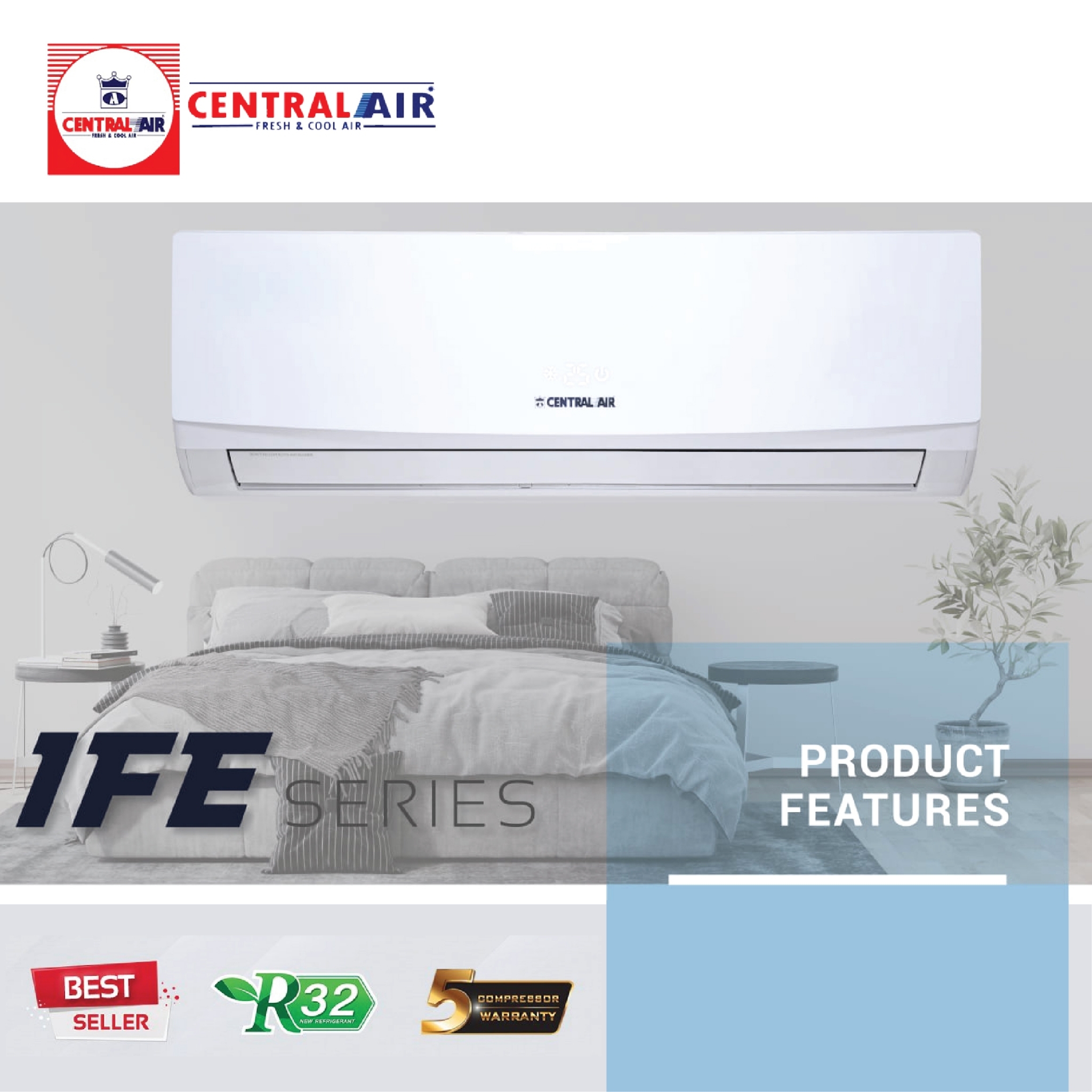 แอร์ Central Air9,280 BTU รุ่น CFW-IFE09CCS-IFE09 (ธรรมดา) ใหม่2023