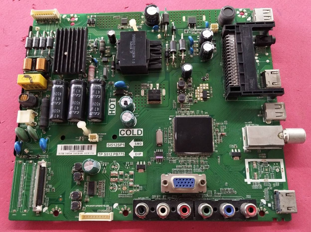 One Board TCL (ทีซีแอล) ของแท้ถอดจากเครื่อง รุ่นLED40D2930 TP.S512.PB775 จอ-LVF400SSOT E19 V13 ทีบาร์LSC400HN02-005