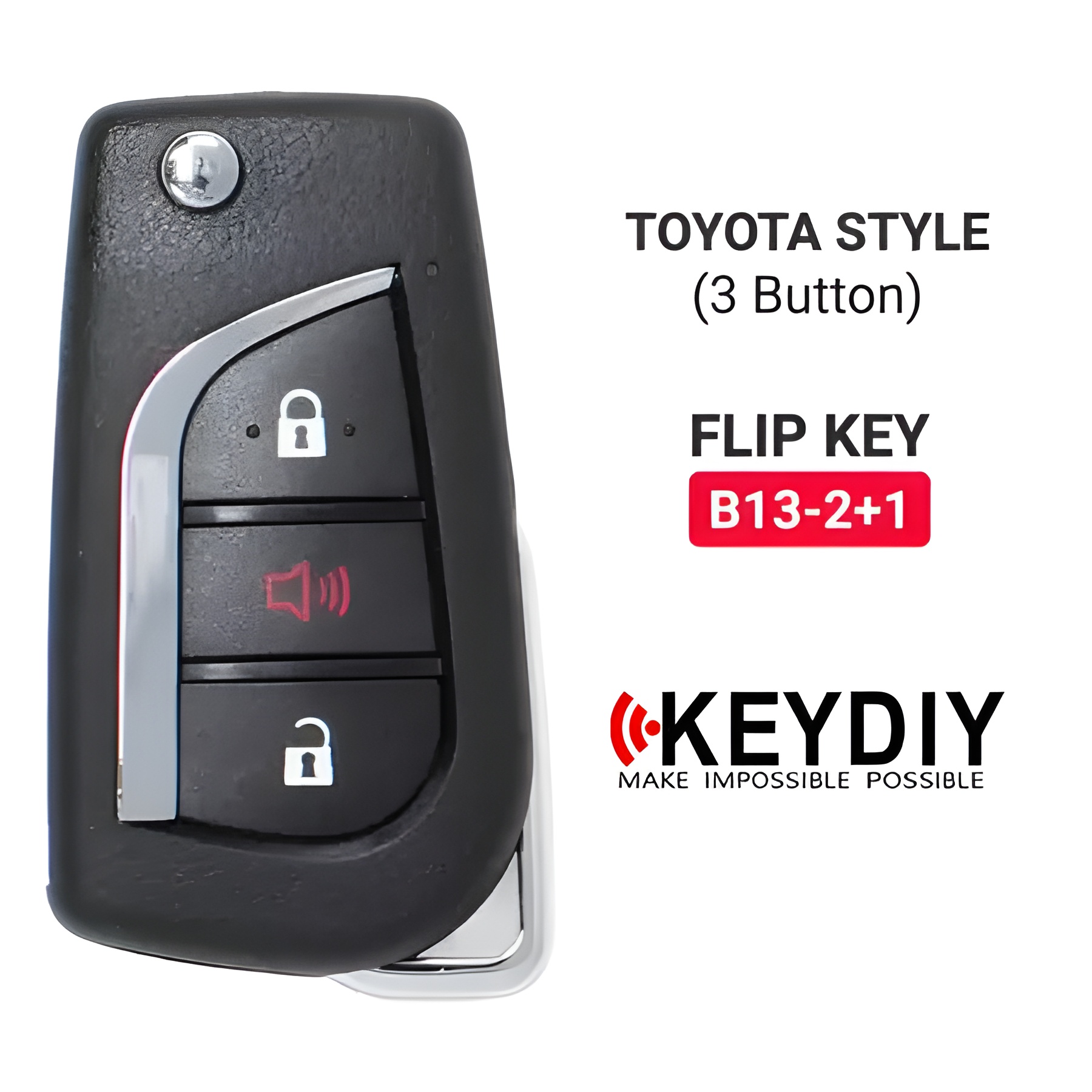 KEYDIY รีโมต Toyota Style 3 ปุ่ม B13-2+1
