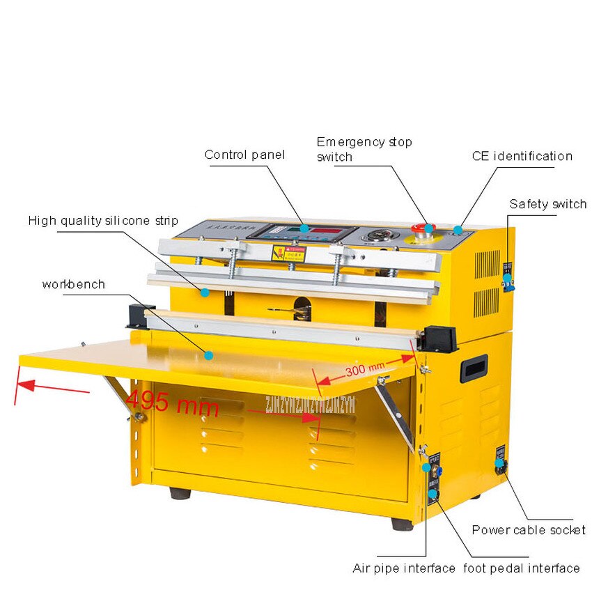 เครื่องซีลสูญญากาศและเติมไนโตรเจน DZQ-500TE(Paint steel) (ราคายังไม่รวมภาษีมูลค่าเพิ่ม)