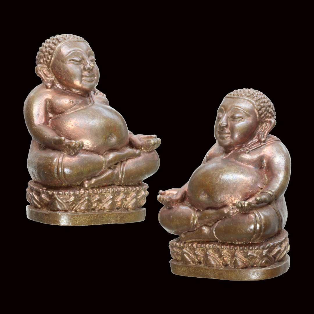 พระสังกัจจายน์รับทรัพย์ (พิมพ์ใหญ่) หลวงพ่อสาคร วัดหนองกรับ ปี54 เนื้อทองสัมริดก้นอุดผง