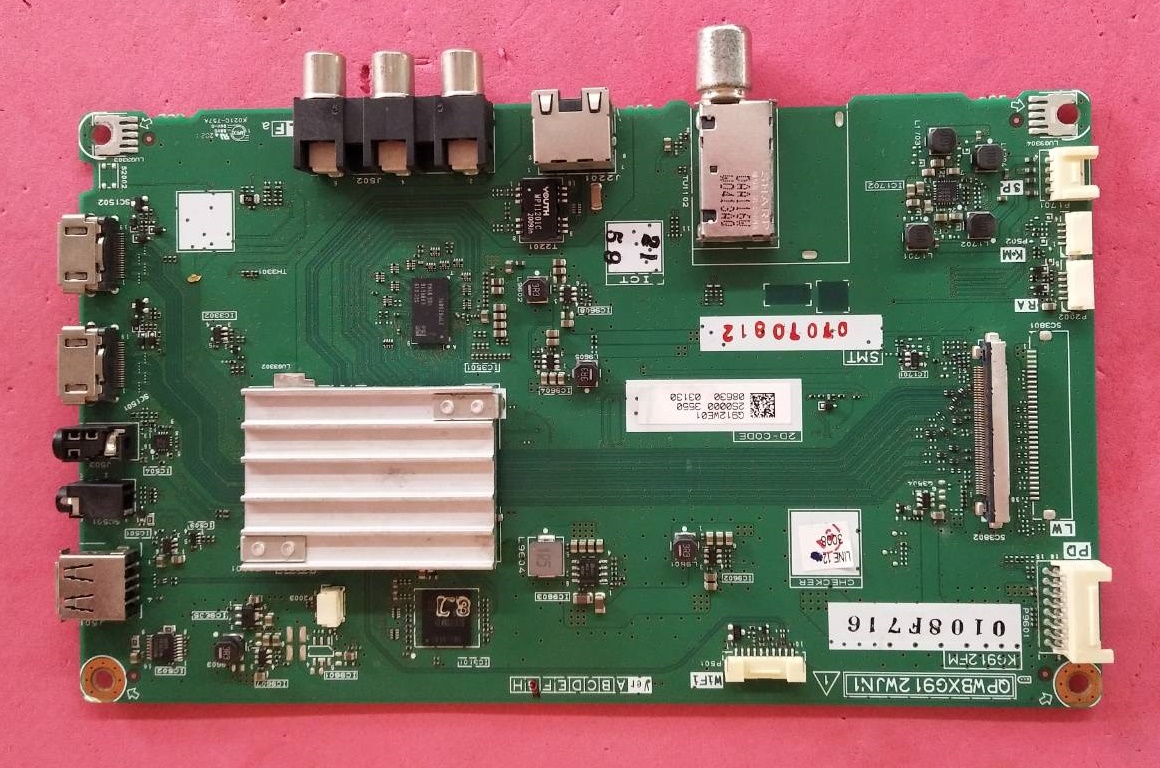 เมนบอร์ดทีวีชาร์ป SHARP ของแท้ถอดจากเครื่อง รุ่น 2T-C45AE8X พาสบอร์ด QPWBXG912WJN1