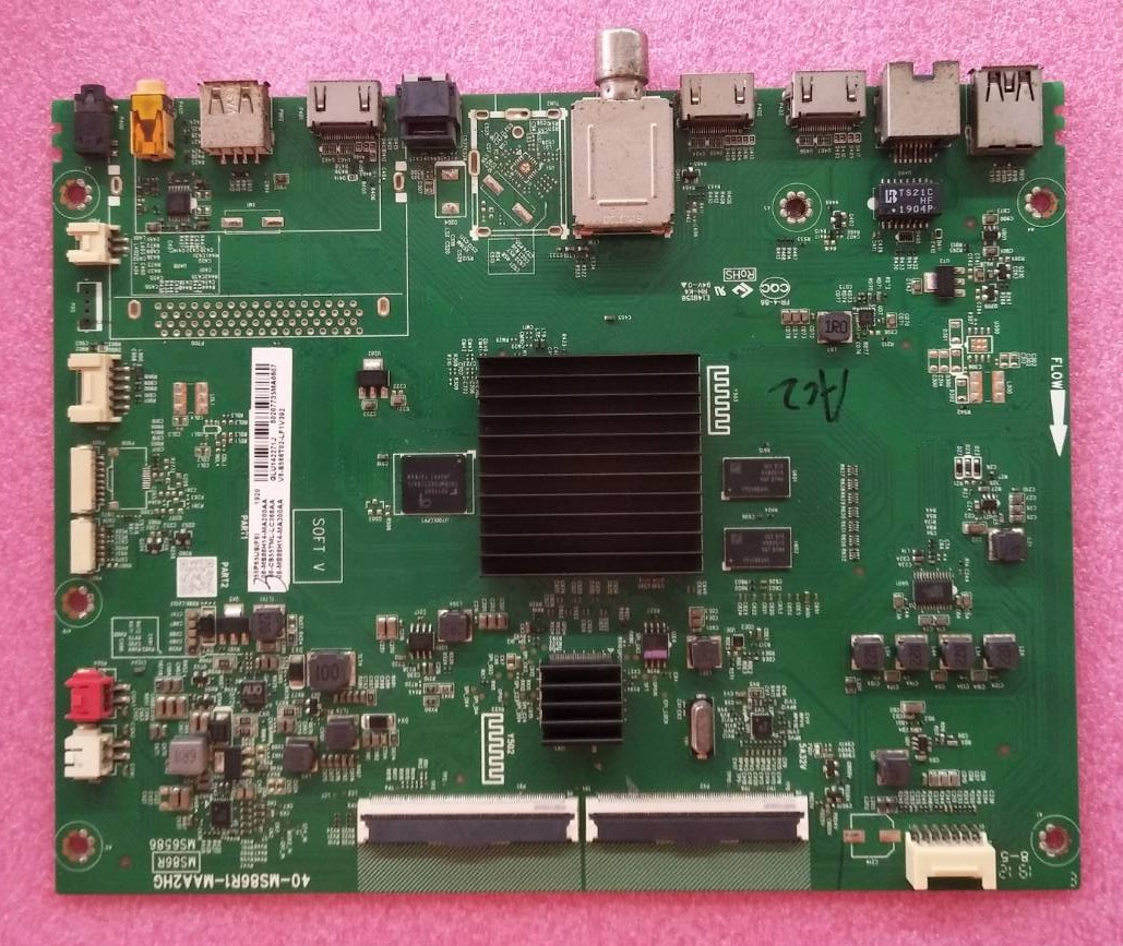 เมนบอร์ดทีวีทีซีแอล/อะไหล่ทีวีทีซีแอล (Mainboard TV TCL) อะไหล่แท้/มือสองพร้อมใช้งาน ใช้กับรุ่นLED55SE5000 :40MS86R1-MAA2HG เวอร์ชั่นทีบาร์ST5461D07-1