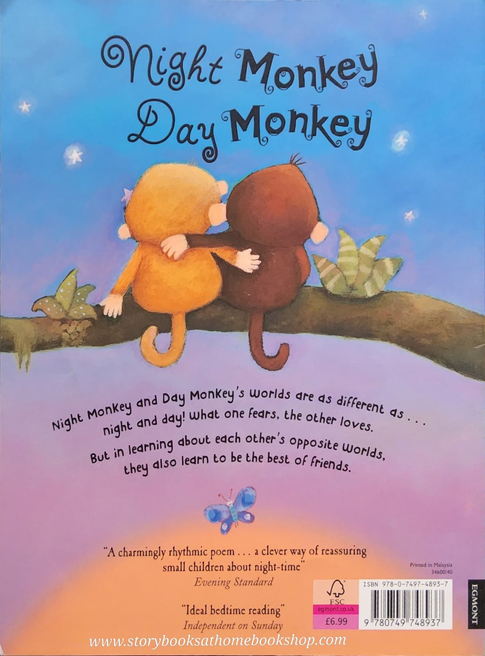 หนังสือนิทานปกอ่อน ** 🍅🍓NIGHT MONKEY DAY MONKEY BY JULIA DONALDSON
