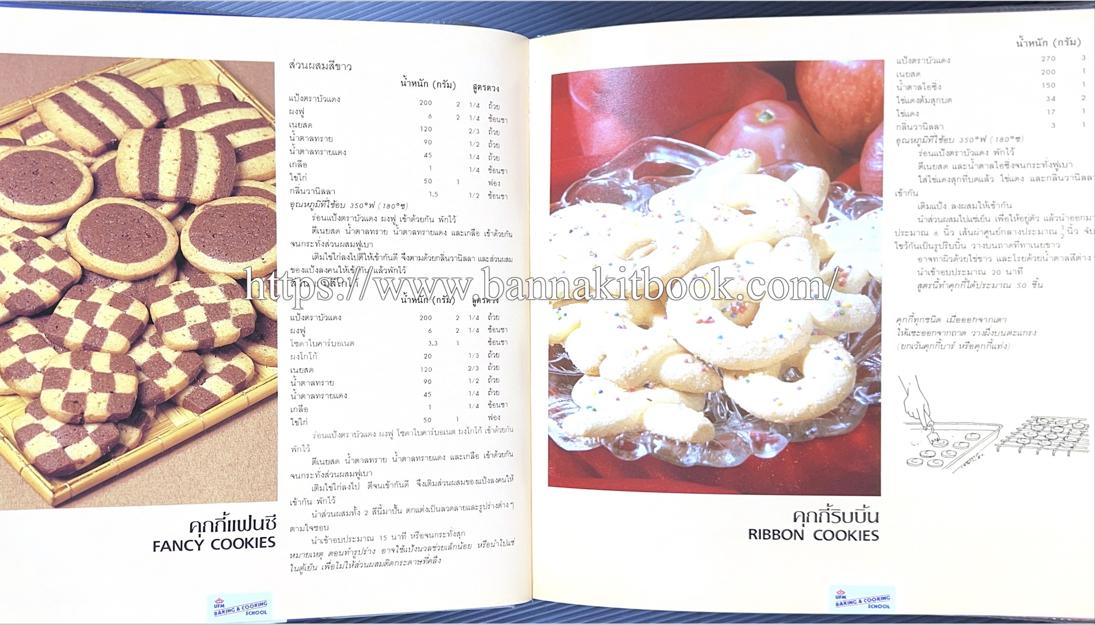 ตำราทำขนม จากแป้งสาลี (4 เล่ม) โรงเรียนสอนการผลิตอาหารและขนมอบ (UFM Baking & Cooking School (ตำราทำขนมอบ เค้ก เบเกอรี่ ของว่างในตำนาน).