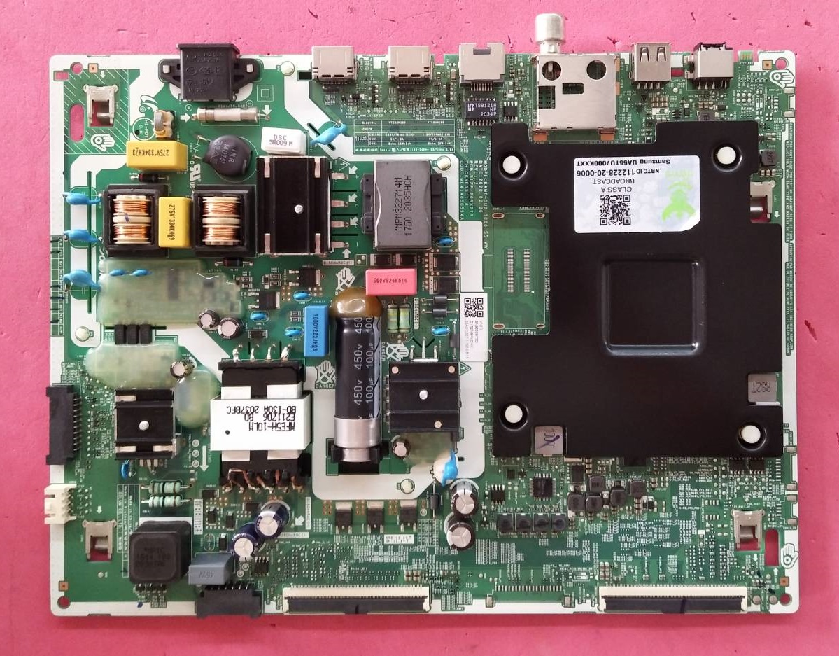 วันบอร์ดทีวีซัมซุง/เมนบอร์ดทีวีซัมซุง/วันบอร์ดทีวีซัมซุง (Oneboard TV Samsung) อะไหล่แท้/มือสองพร้อมใช้งาน พาร์ทBN96-50973D:BN96-51660E ใช้กับรุ่นUA55TU7000KXMR :UA55TU7000KXXT