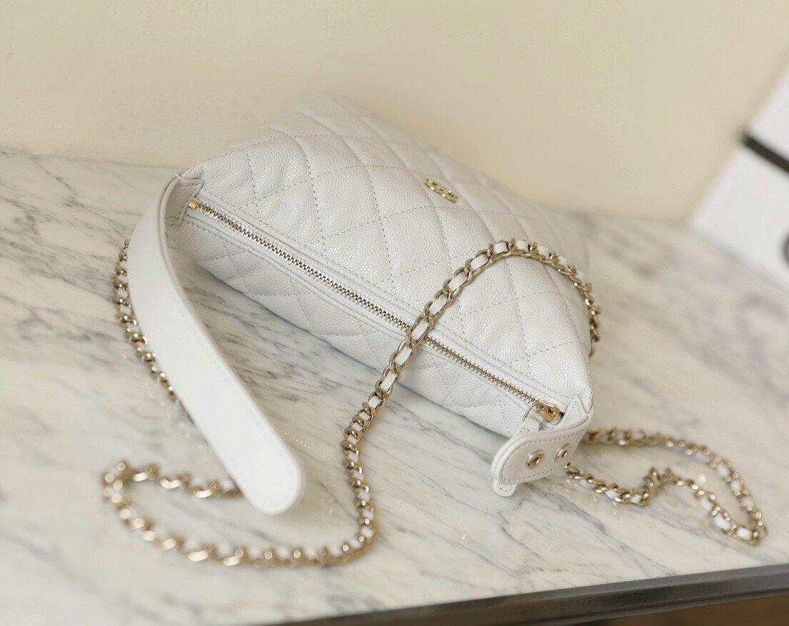 [Pre-order] Chanel 25C mini Hobo bag Light Gray Calfskin With Gold-Tone Metal Hardware Black งาน VIP คุณภาพที่ดีที่สุด สำเนา