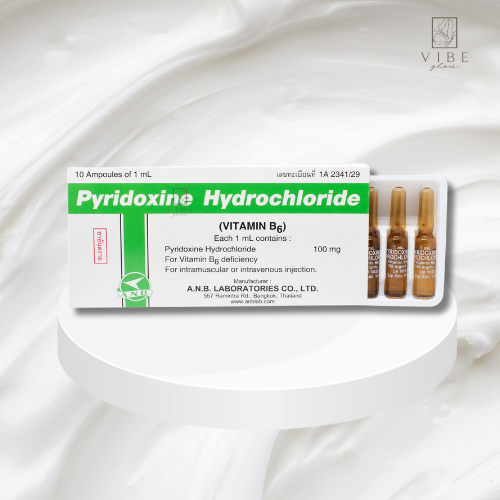 Vitamin B6 (Pyridoxine Hydrochloride) / (1 กล่อง / 1 แผง)