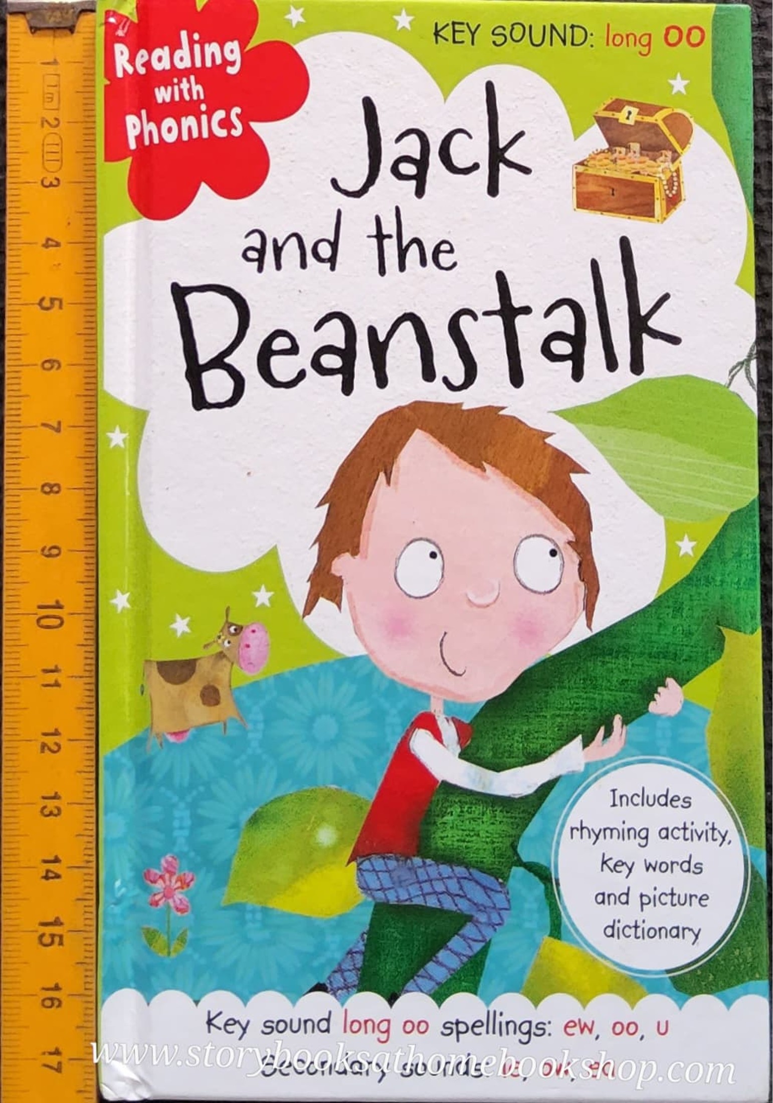 หนังสือนิทานปกแข็ง** 🍅🍅READING WITH PHONICS:JACK AND THE BEANSTALK (KEY SOUND: long OO)