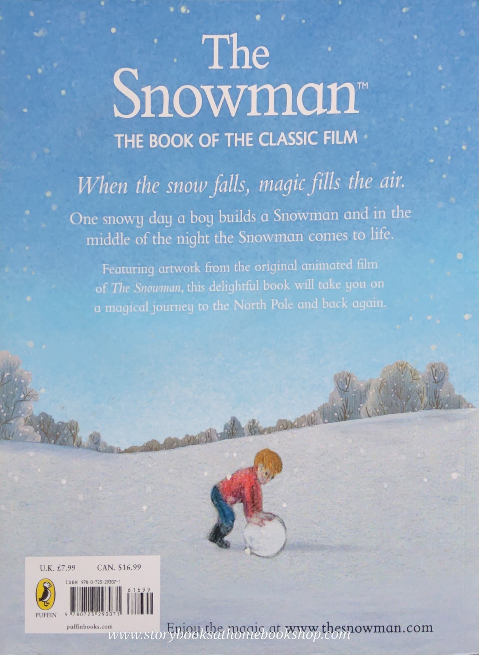 หนังสือนิทานปกอ่อน** 🍅🍓THE SNOWMAN THE BOOK OF THE CLASSIC FILM WITH CD BY RAYMOND BRIGGS