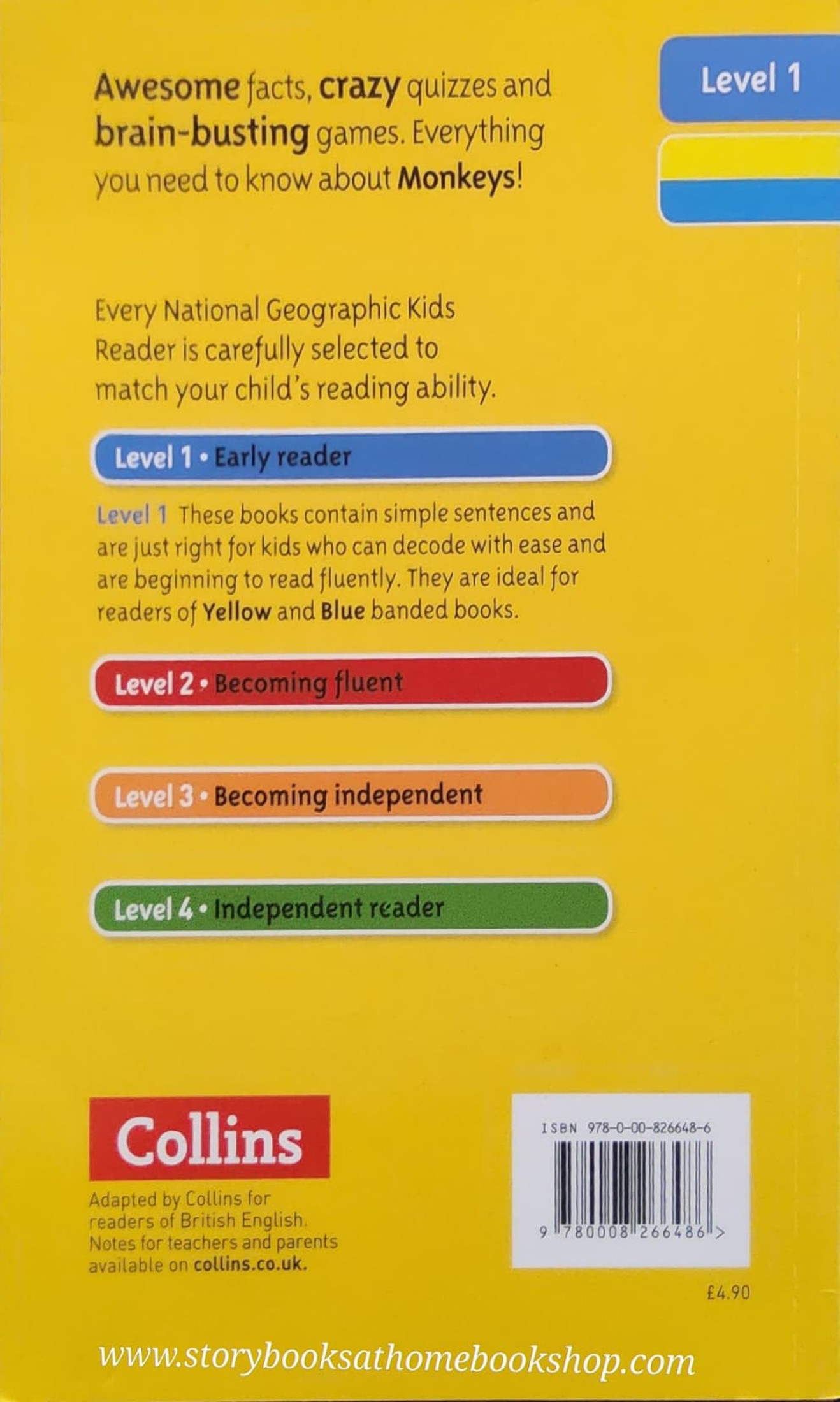 Knowledge Book ** ððNATIONAL GEOGRAPHIC KIDS:HANG ON,MONKEY! LEVEL1