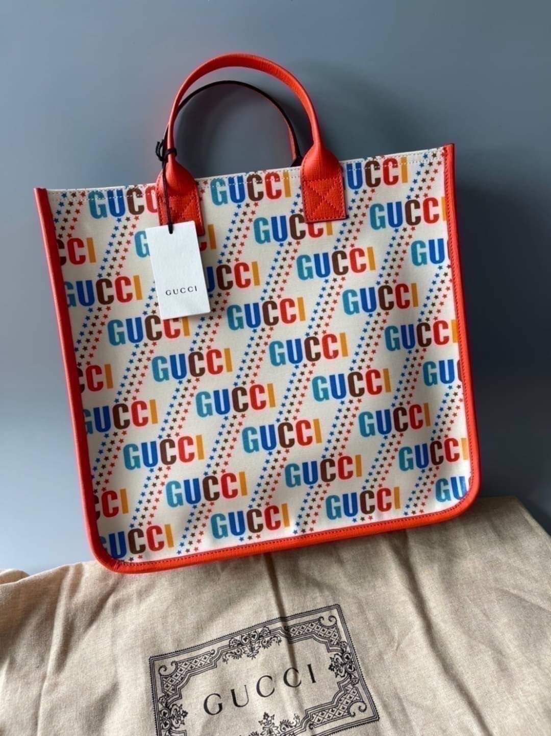 New Gucci Star Logo Print Tote Kids 🧡🌟