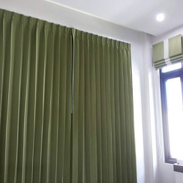 ผ้าม่านโทนชาเขียว มัทฉะ