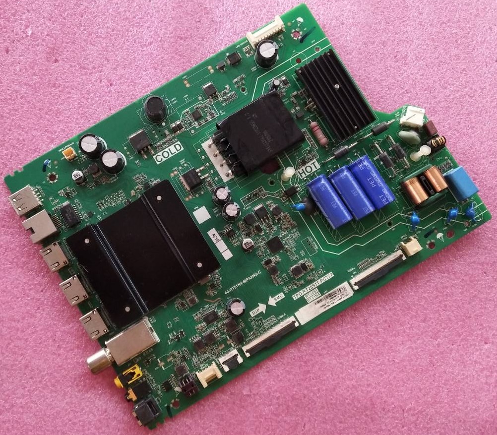 เมนบอร์ดทีวีTCL ทีซีแอล ของแท้มือสองถอดจากเครื่อง ใช้กับรุ่น50J7000A พาร์ท40-RT51N4-MPA2HG-C TPD.RT2851T.PB777