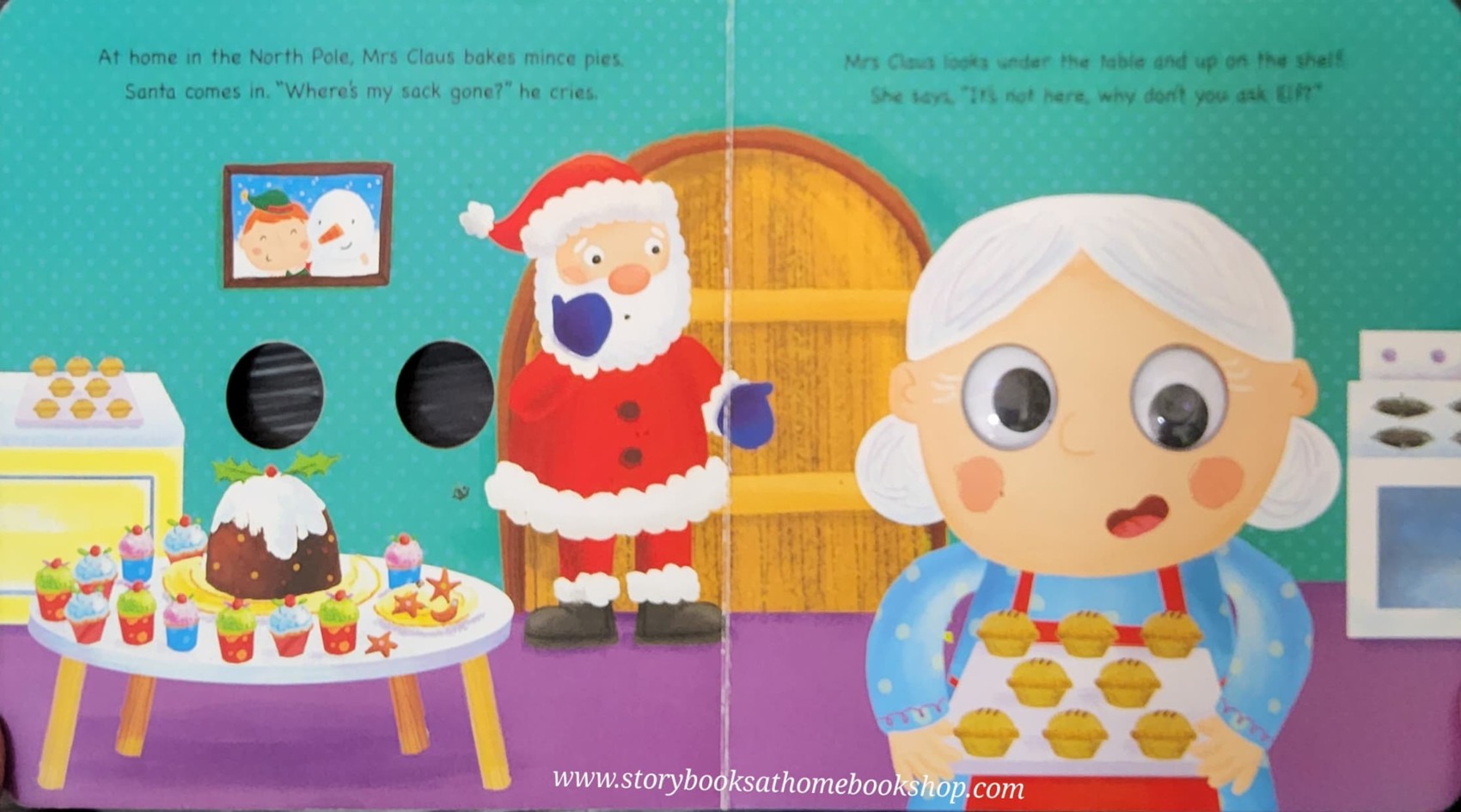 FESTIVE WOBLLY EYES BOARD BOOK ** 🍓🍓JOLLY SANTA'S BIG DELIVERY