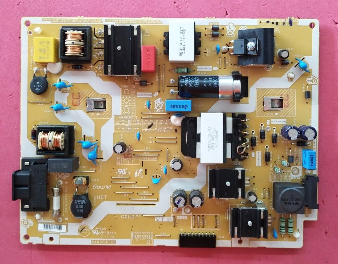 เพาเวอร์ซัพพลายทีวีซัมซุง (SAMSUNG)ของแท้ถอดจากเครื่อง รุ่นUA43AU7700KXXT BA43FA130