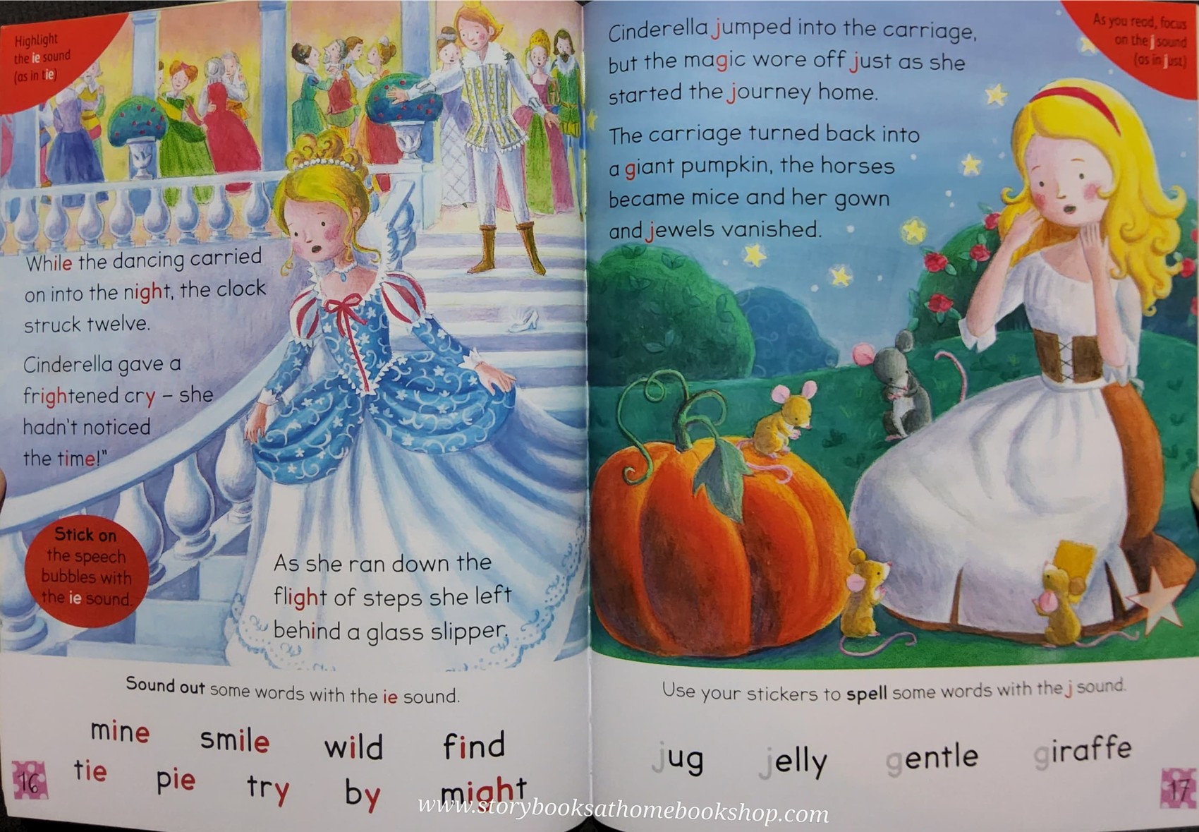 หนังสือนิทานปกอ่อน** ♥️READING TOGETHER: CINDERELLA WITH STICKERS♥️