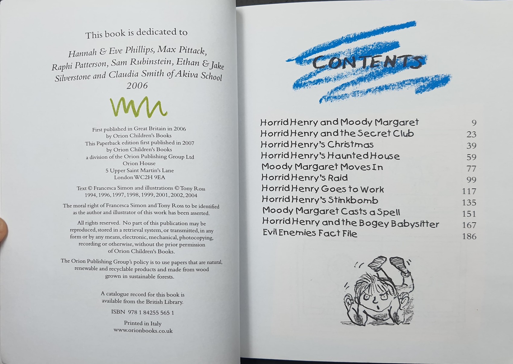 หนังสือนิทานปกอ่อน** 🍅HORRID HENRY'S EVIL ENEMIES BY FRANCESCA SIMON