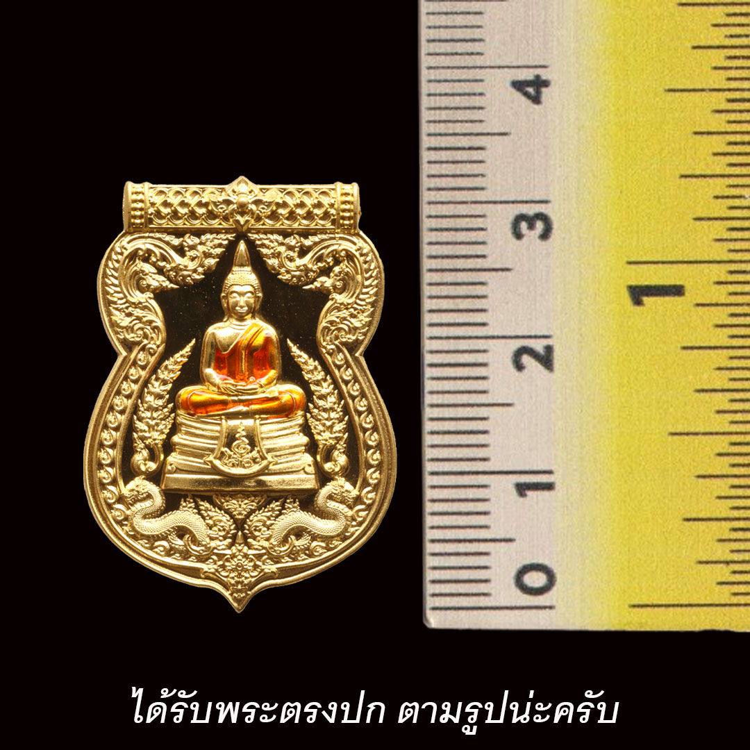 เหรียญเสมาหลวงพ่อโสธร รุ่นประวัติศาสตร์ตำรวจ ปี2568 เนื้อทองทิพย์ ลงยาจีวร โล่ห์ทองแดง เลข ๒๕๔