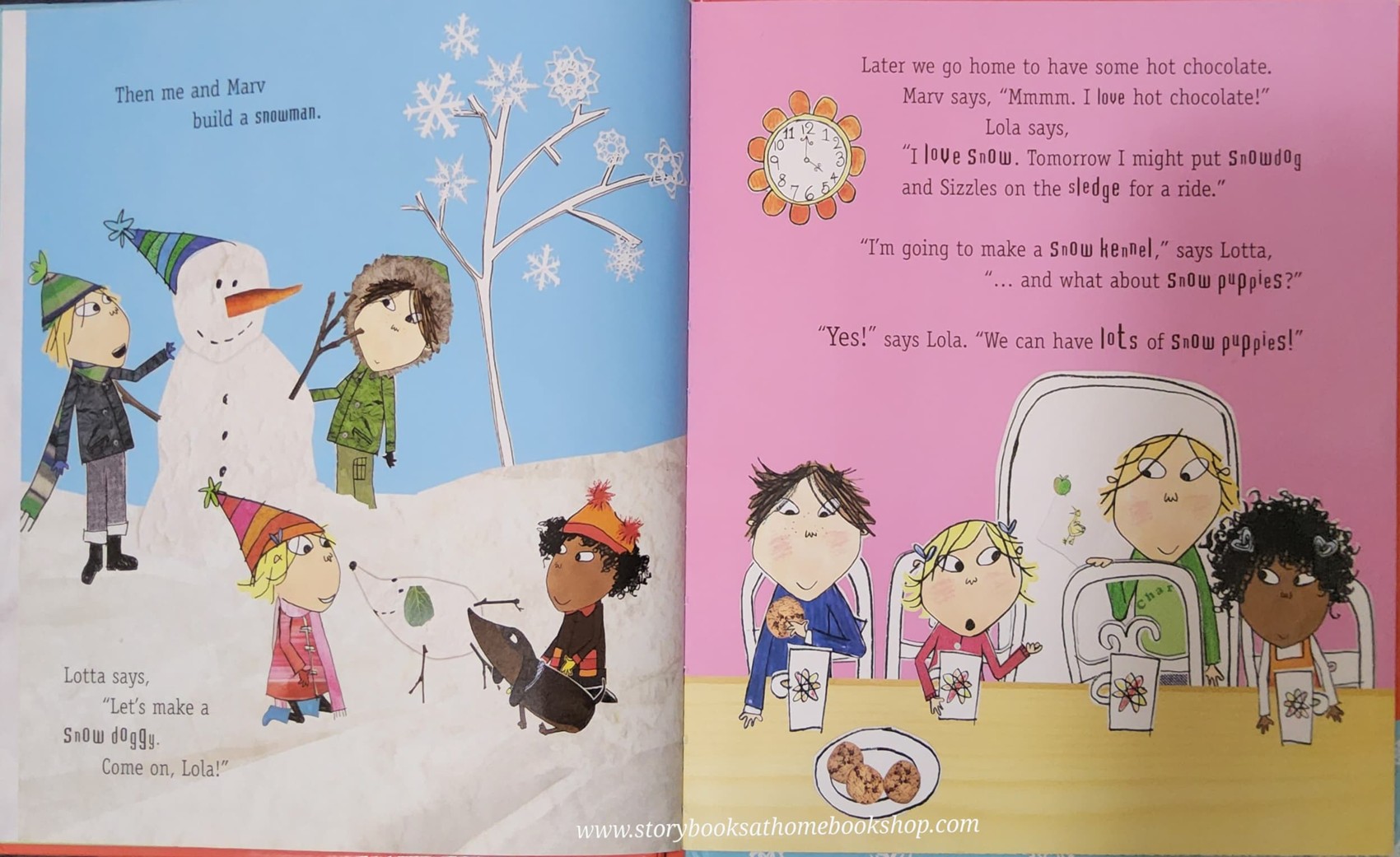 หนังสือนิทานปกแข็ง* 🍅CHARLIE AND LOLA:SNOW IS MY FAVOURITE AND MY BEST BY LAUREN CHILD