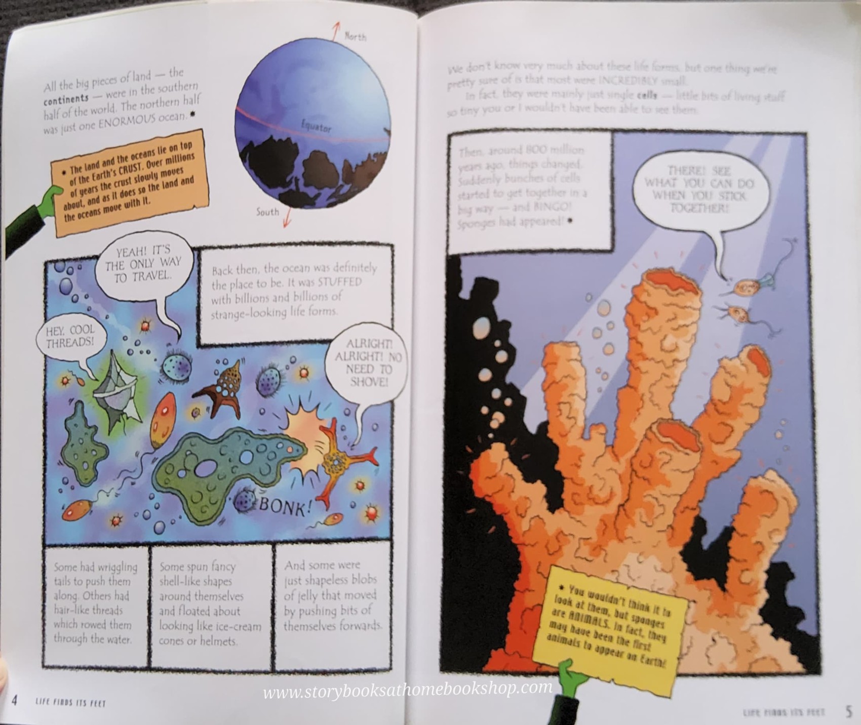 หนังสือนิทานปกอ่อน ** 🍅🍓A CARTOON HISTORY OF THE EARTH:LIFE FINDS ITS FEET