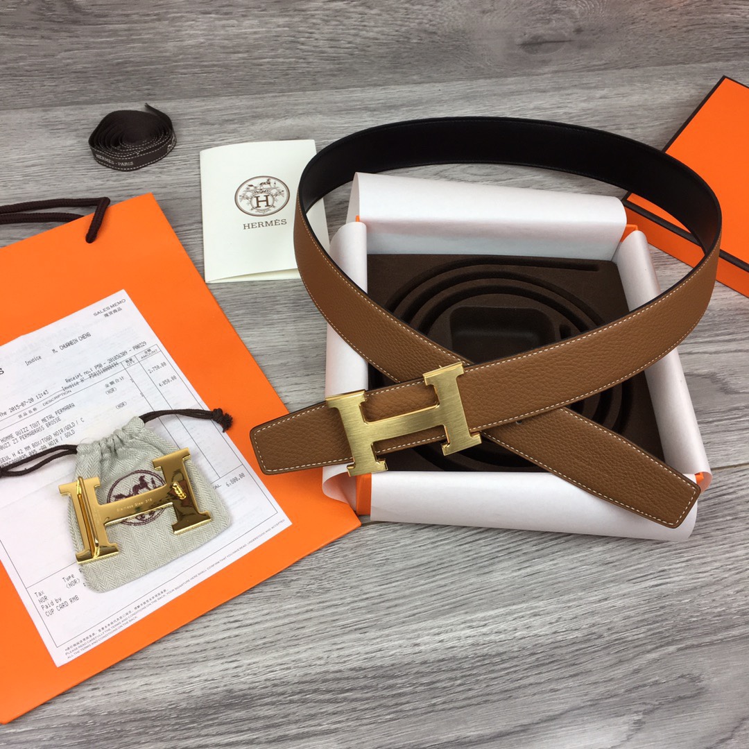 [Pre-order]เข็มขัดแอเมส H belt buckle & Reversible leather strap 38 mmใส่ได้ทั้งสองด้านเกรด VIP คุณภาพที่ดีที่สุด สำเนา