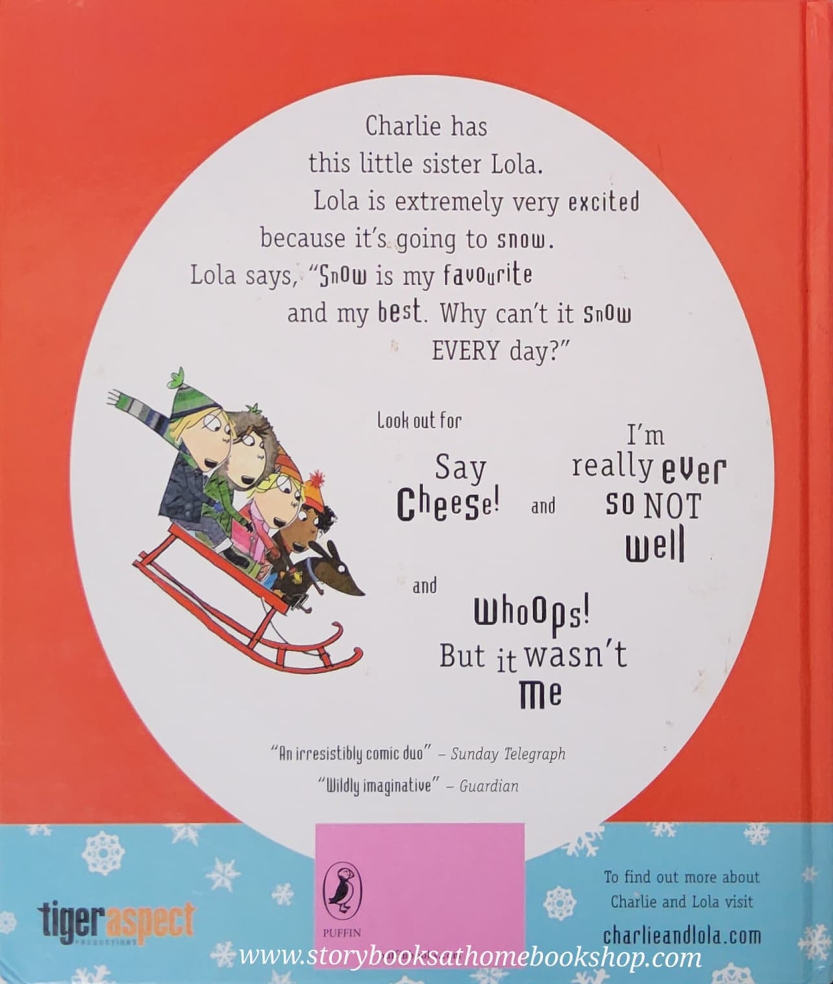 หนังสือนิทานปกแข็ง* 🍅CHARLIE AND LOLA:SNOW IS MY FAVOURITE AND MY BEST BY LAUREN CHILD