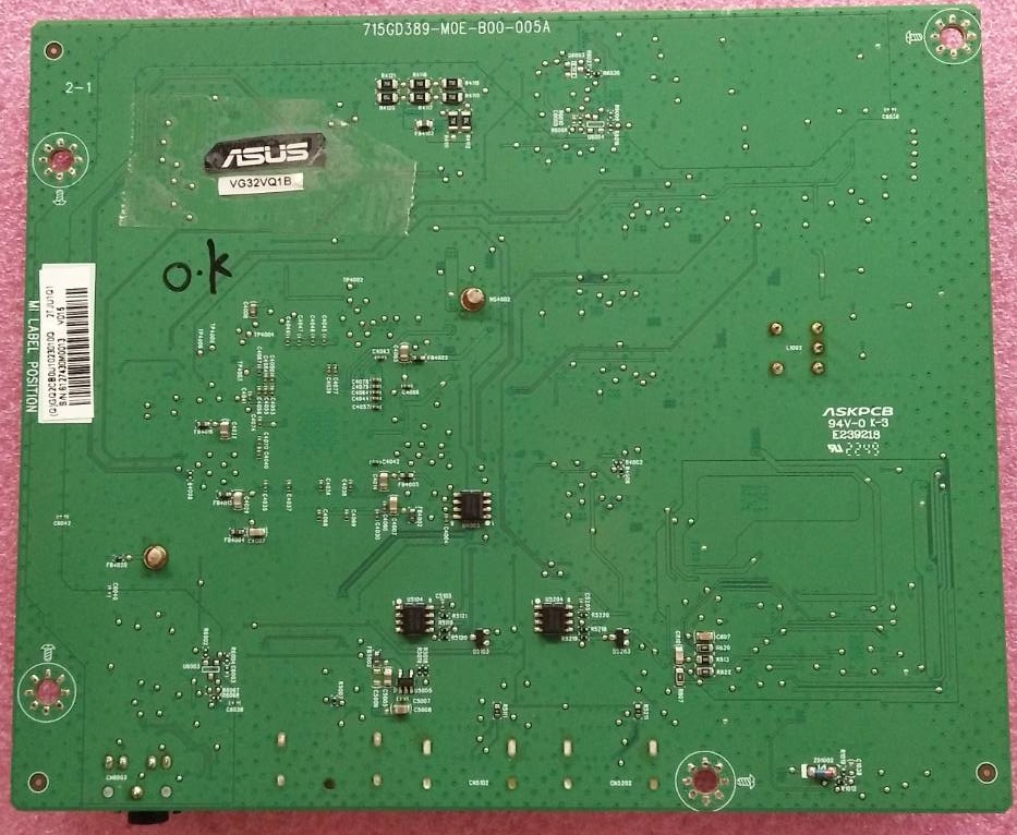 เมนบอร์ดมอนิเตอร์ ASUS ของแท้ถอดจากเครื่อง รุ่นVG32VQ1B พาร์ท715GD389-M0E-B00-005A