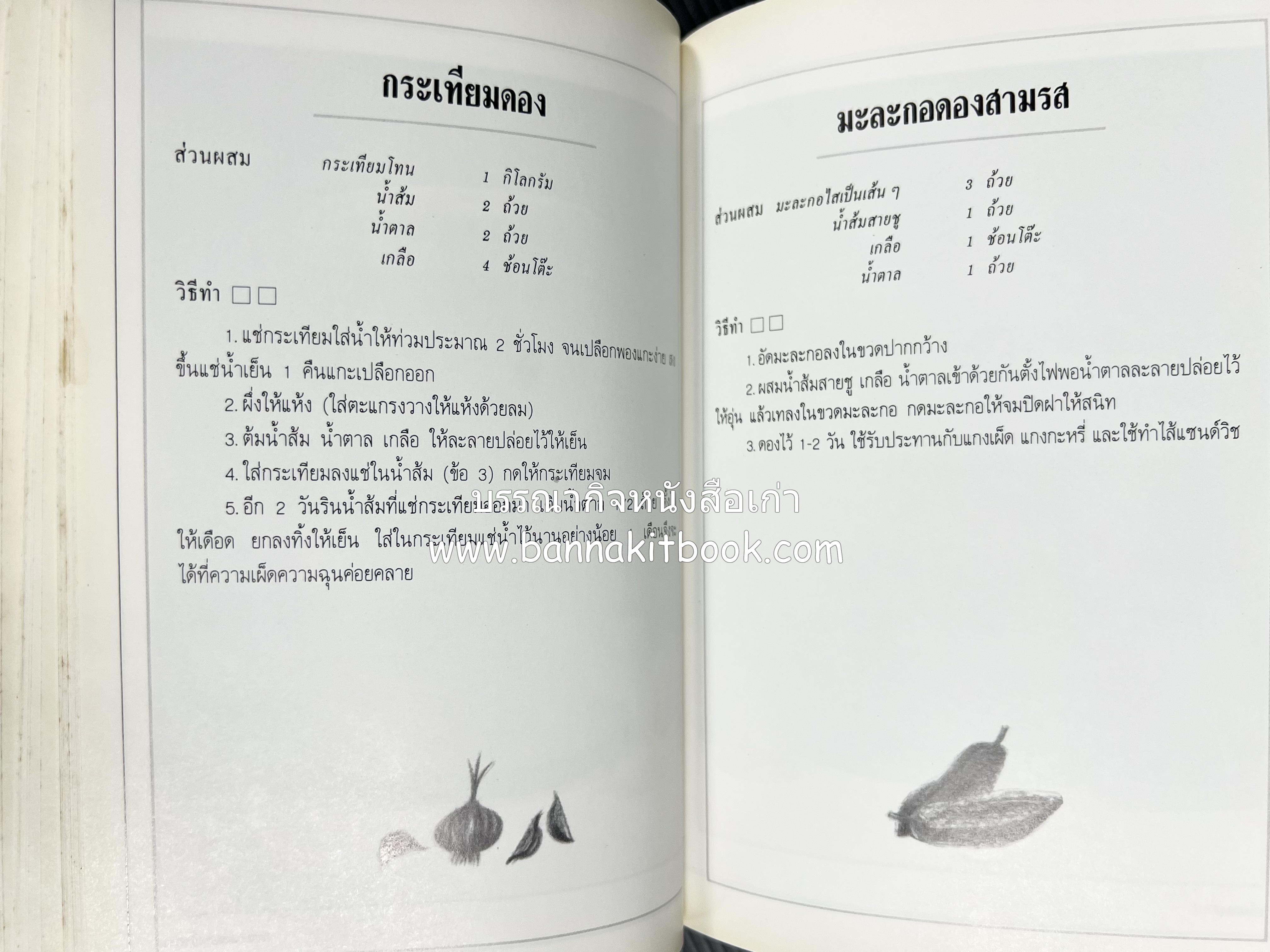 อาหารเชื่อม ดอง และการถนอมอาหาร โดย : อาจารย์ศรีสมร คงพันธุ์ (พิมพ์ครั้งแรก).