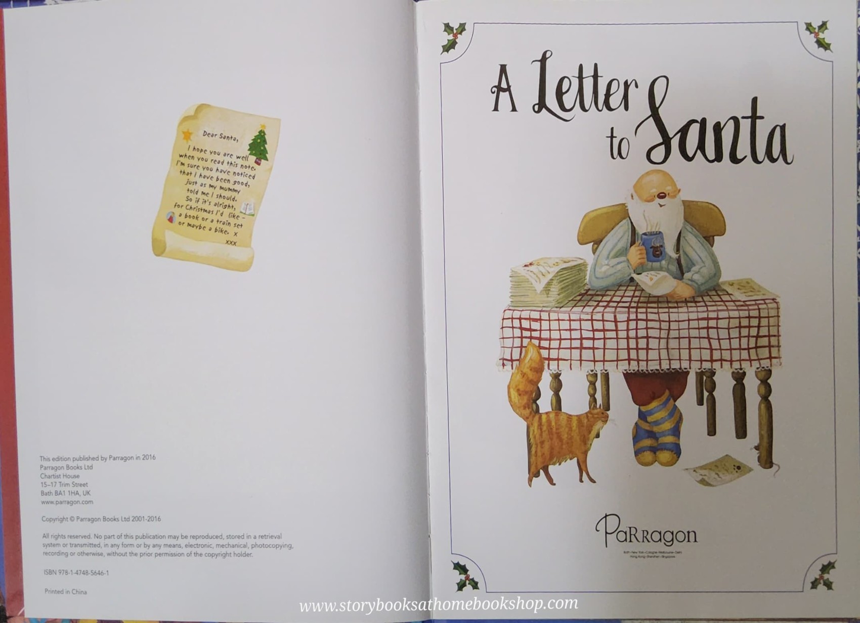 หนังสือนิทานปกแข็ง** 🍅🍅A LETTER OT SANTA (INCLUDES WRITING PAPER,ENVELOPS AND STICKERS)