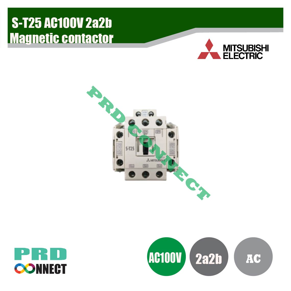 S-T25 AC100V 2a2b, Magnetic contactor, Mitsubishi