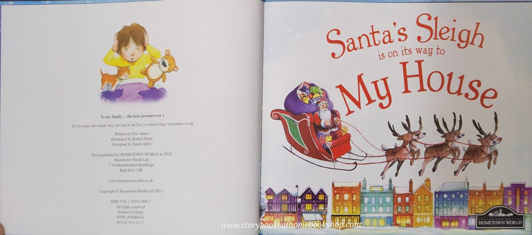 หนังสือนิทานปกแข็ง* 🍓🍓SANTA'S SLEIGH IS ON ITS WAY TO MY HOUSE🍅🍅