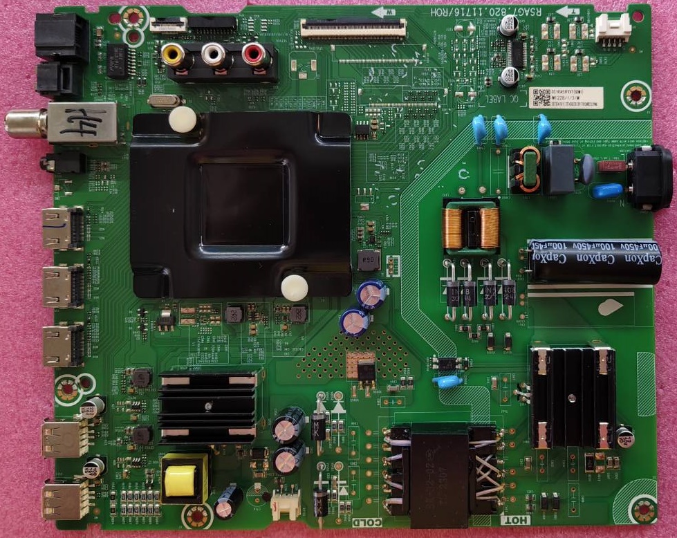 เมนบอร์ดทีวี ไฮเซน HISENSE ของแท้มือสองถอดจากเครื่อง รุ่น43A6100H พาสบอร์ด RSAG7.820.11716/ROH