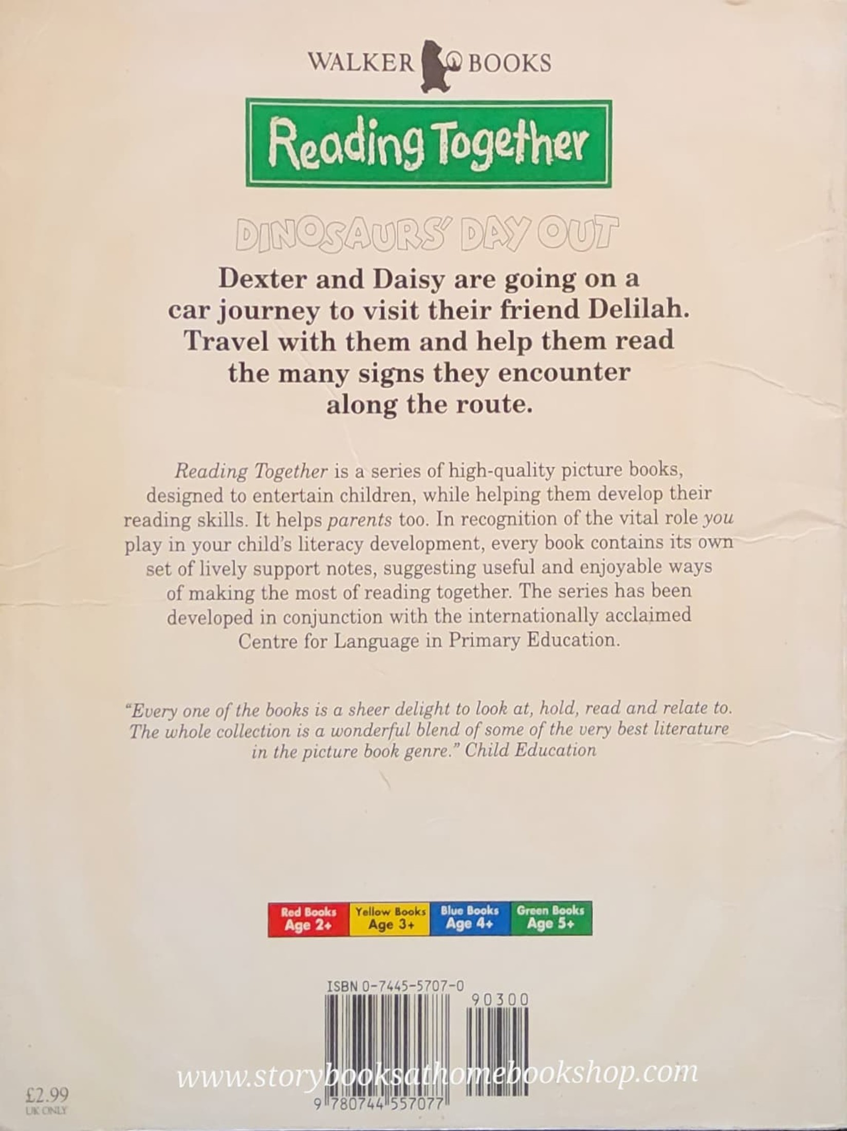 หนังสือนิทานปกอ่อน** 🍅🍓READING TOGETHER:DINOSAURS' DAY OUT BY NICK SHARRATT♥️♥️