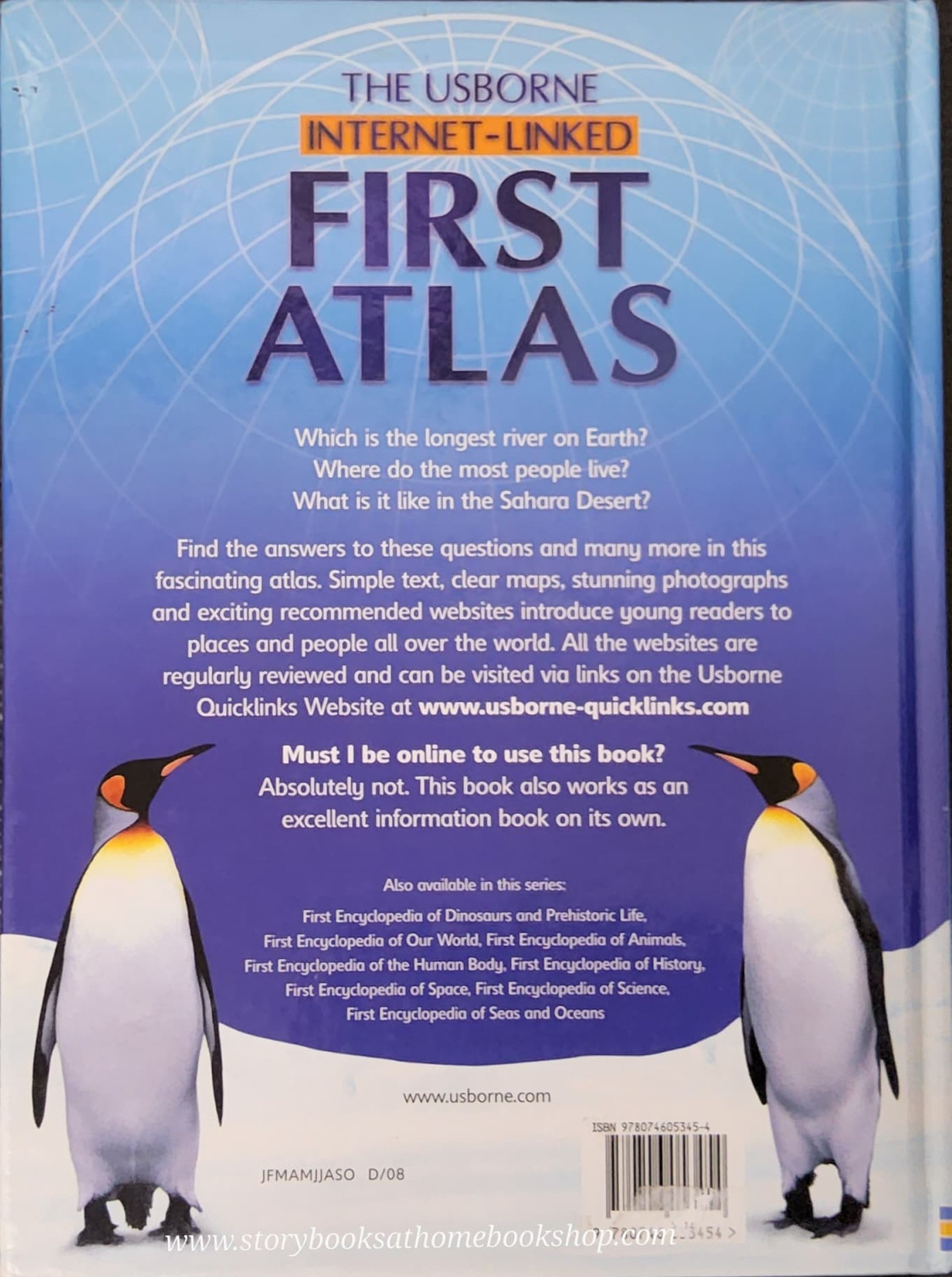 KNOWLEDGE BOOK** ♥️THE USBORNE INTERNET-LINKED: FIRST ATLAS