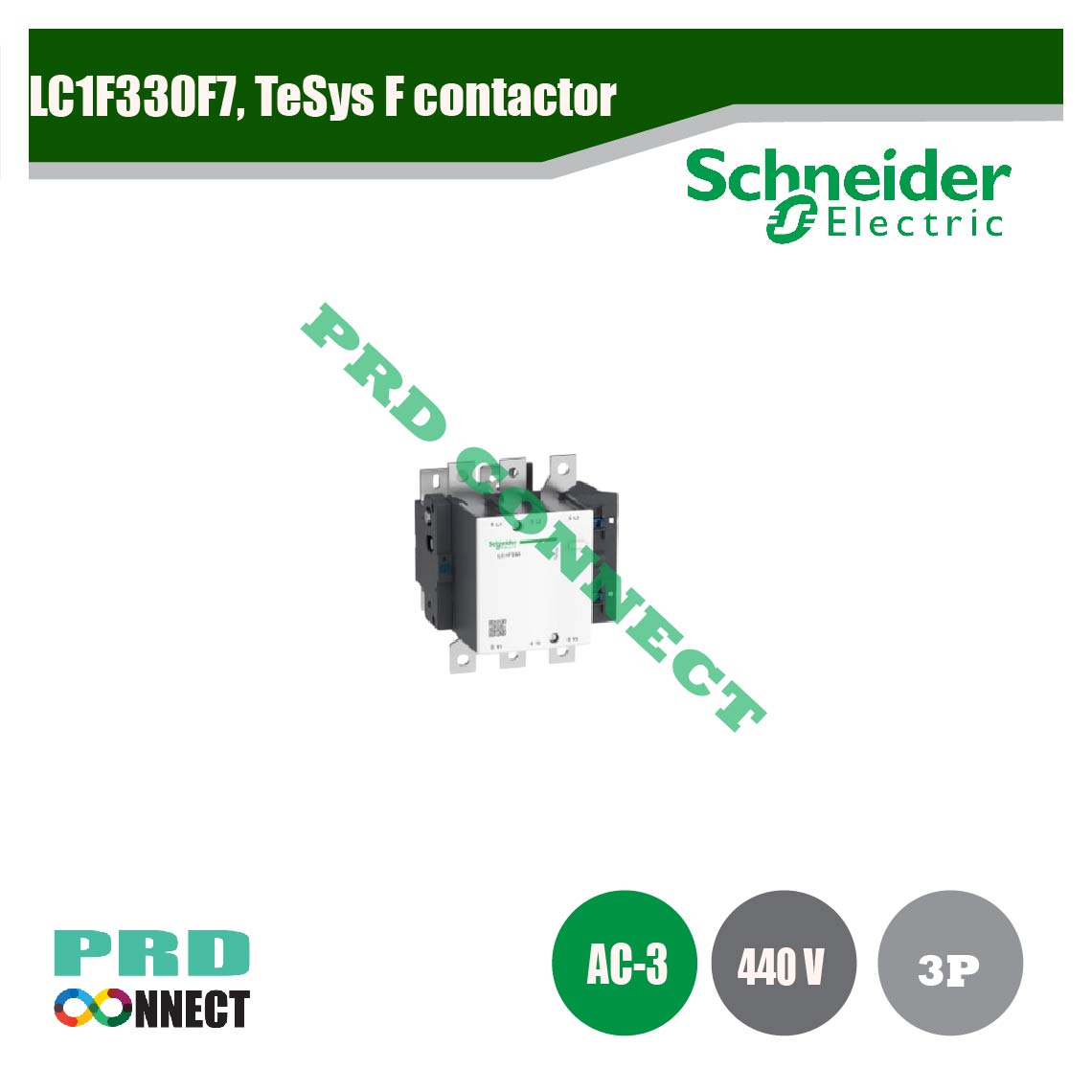 LC1F330F7, TeSys F contactor, Schneider