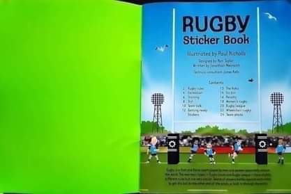 Activities Book 🍅🍓USBORNE Activities RUGBY Sticker Book (300stickers)