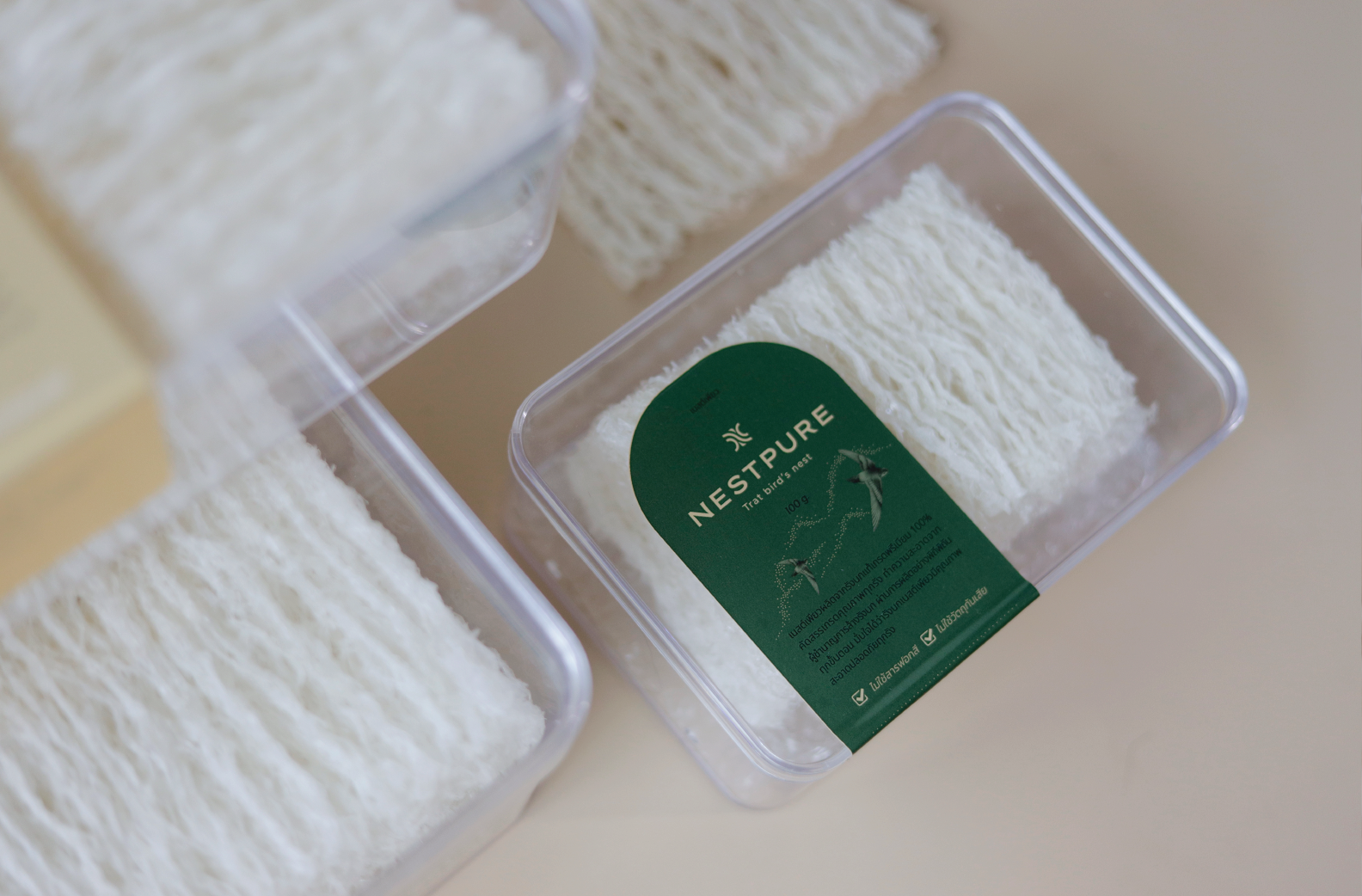 รังนกเส้นล้วน เกรดพรีเมี่ยม รังนกแห้ง รังนกทำความสะอาดเสร็จ พร้อมปรุง