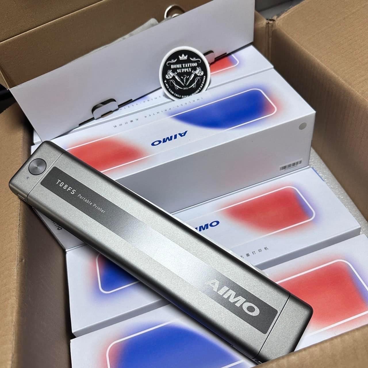 เครื่องปริ้นแบบลายสัก ไร้สายเชื่อมบลูทูธ ยี่ห้อ : Aimo และแอปพลิเคชั่นที่มากับเครื่อง