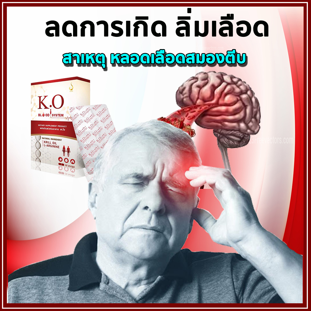 เค.โอ K.O ของแท้ ชุด2กล่อง เพื่อระบบเลือด เวียนหัว บ้านหมุ่น ล้างสารพิษ ลดไขมันหลอดเลือด