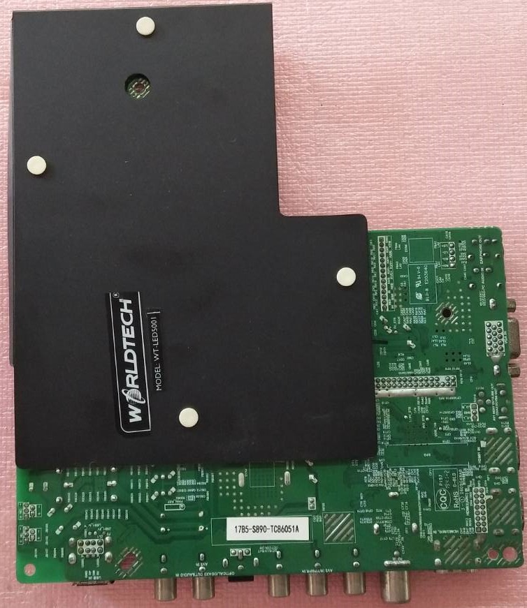เมนบอร์ดทีวี เวิร์ลเทค WORLDTECH ของแท้มือสองถอดจากเครื่อง รุ่นWT-LED5001 พาร์ทบอร์ด TP.MS3663.PC821