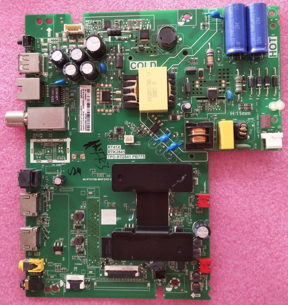 One Board TCL (วันบอร์ด ทีซีแอล) มือสองพร้อมใช้งาน รุ่น32S65A พาร์ท TPD-RT2841.PB775 ทีบาร์ ST3151A07-2