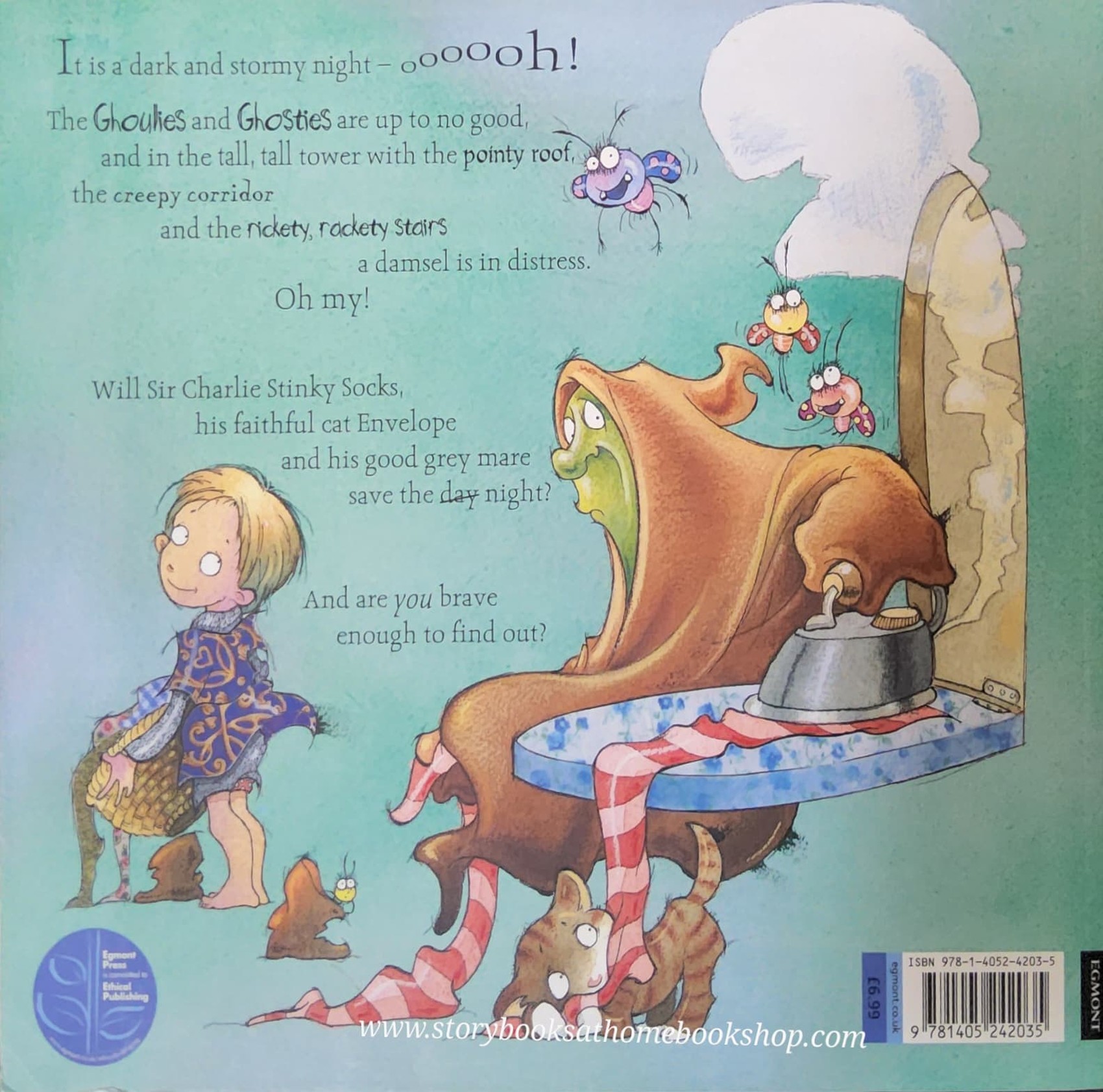 หนังสือนิทานปกอ่อน** 🍅🍓SIR CHARLIE STICKY SOCKS AND THE REALLY FRIGHTFUL NIGHT BY KRISTINA STEPHENSON