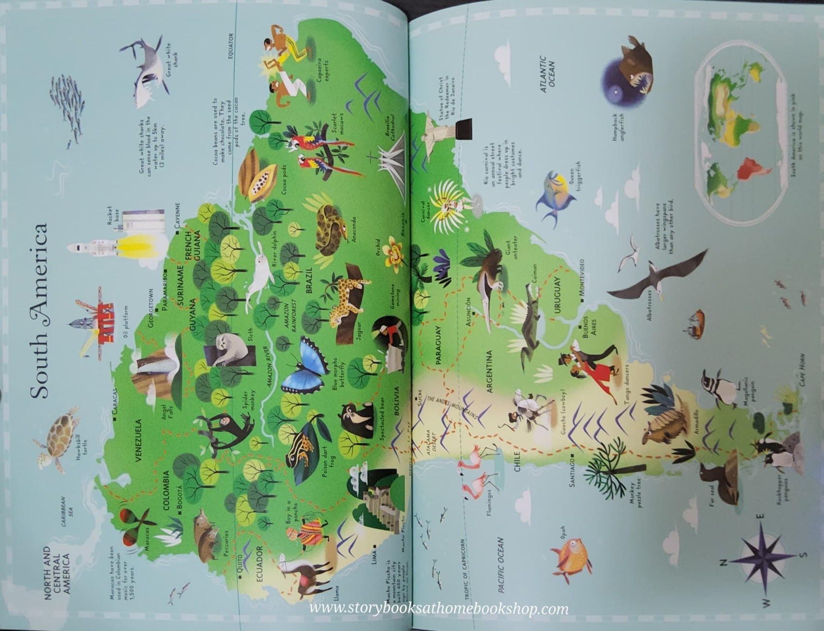 KNOWLEDGE BOOK** ♥️THE USBORNE ATLAS OF THE WORLD PICTURE BOOK